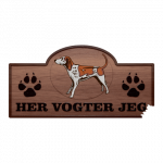 Her Vogter Jeg - Sticker - Engelsk  Coonhound
