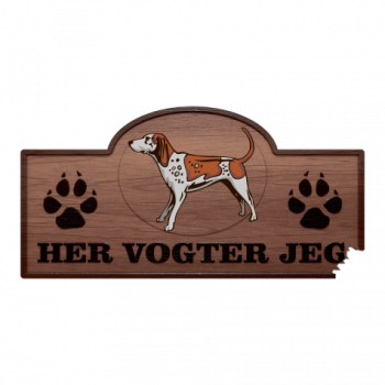 Her Vogter Jeg - Sticker - Engelsk  Coonhound