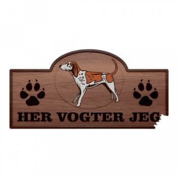Her Vogter Jeg - Sticker - Engelsk Coonhound Her Vogter Jeg - Sticker - Engelsk Coonhound