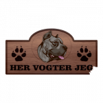 Her Vogter Jeg - Sticker - Dogo Canario