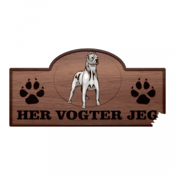 Her Vogter Jeg - Sticker - Dogo Argentino