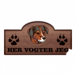 Her Vogter Jeg - Sticker - Dansk-Svensk Gårdhund