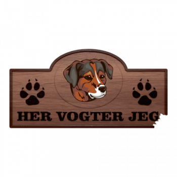 Her Vogter Jeg - Sticker - Dansk-Svensk Gårdhund