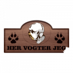 Her Vogter Jeg - Sticker - Dandie Dinmont Terrier