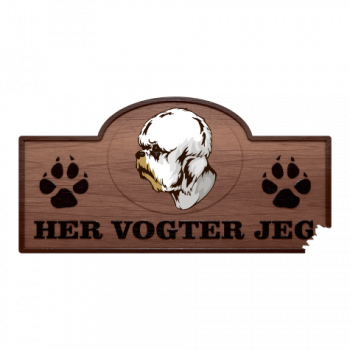 Her Vogter Jeg - Sticker - Dandie Dinmont Terrier