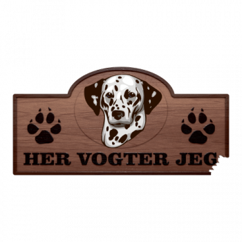 Her Vogter Jeg - Sticker - Dalmatiner Her Vogter Jeg - Sticker - Dalmatiner