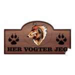 Her Vogter Jeg - Sticker - Collie Langhåret