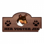 Her Vogter Jeg - Sticker - Collie Korthåret