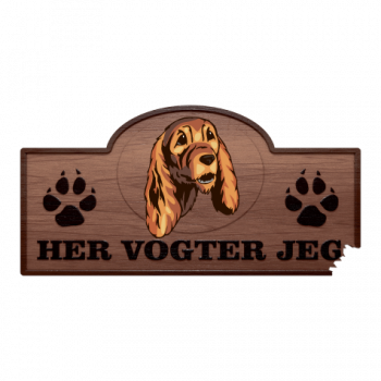 Her Vogter Jeg - Sticker - Cocker Spaniel