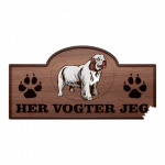 Her Vogter Jeg - Sticker - Clumber Spaniel