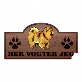 Her Vogter Jeg - Sticker - Chow Chow Her Vogter Jeg - Sticker - Chow Chow