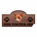 Her Vogter Jeg - Sticker - Chihuahua