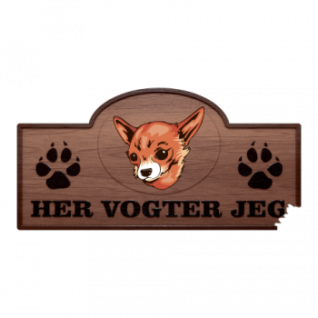 Her Vogter Jeg - Sticker - Chihuahua