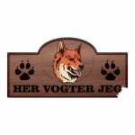 Her Vogter Jeg - Sticker - Carolina Hund