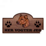 Her Vogter Jeg - Sticker - Cao Fila de Sao Miguel