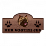 Her Vogter Jeg - Sticker - Cairn Terrier