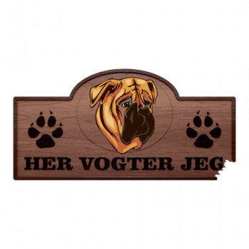 Her Vogter Jeg - Sticker - Bullmastiff