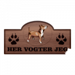 Her Vogter Jeg - Sticker - Bull Terrier
