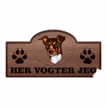 Her Vogter Jeg - Sticker - Brasiliansk Terrier