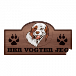 Her Vogter Jeg - Sticker - Braque du  Bourbonnais