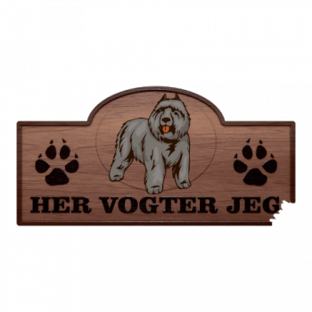 Her Vogter Jeg - Sticker - Bouvier des Flandres
