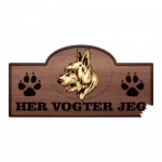 Her Vogter Jeg - Sticker - Bouvier des Ardennes