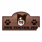 Her Vogter Jeg - Sticker - Border Collie