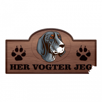 Her Vogter Jeg - Sticker - Bluetick Coonhound