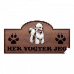 Her Vogter Jeg - Sticker - Bichon Frisé