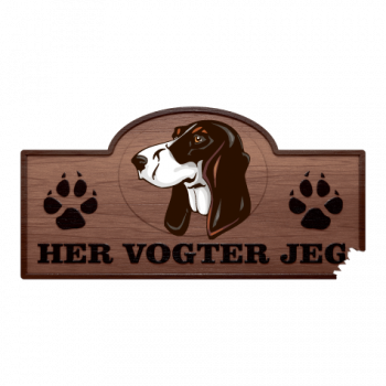 Her Vogter Jeg - Sticker - Berner Laufhund Her Vogter Jeg - Sticker - Berner Laufhund