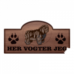 Her Vogter Jeg - Sticker - Bergamasco Hyrdehund