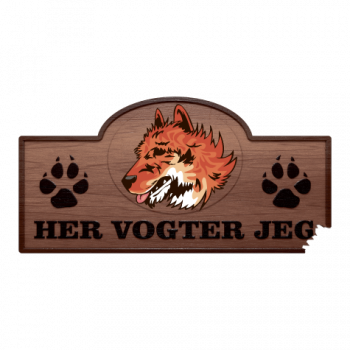 Her Vogter Jeg - Sticker - Belgisk hyrdehund (Laekenois)