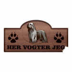 Her Vogter Jeg - Sticker - Bearded Collie