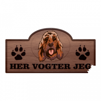 Her Vogter Jeg - Sticker - Basset Fauve de Bretagne Her Vogter Jeg - Sticker - Basset Fauve de Bretagne
