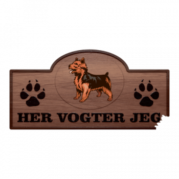Her Vogter Jeg - Sticker - Australsk Terrier