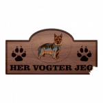 Her Vogter Jeg - Sticker - Australsk Silky Terrier