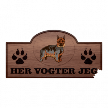 Her Vogter Jeg - Sticker - Australsk Silky Terrier