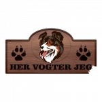Her Vogter Jeg - Sticker - Australsk Shepherd
