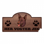 Her Vogter Jeg - Sticker - Australsk Kelpie