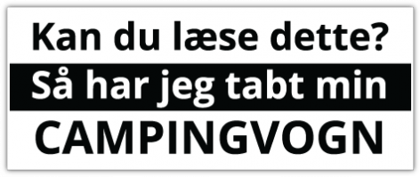 Kan du læse dette - Campingvogn