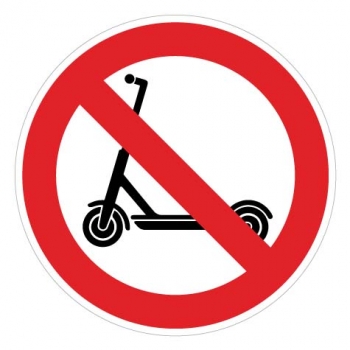 Afdæk fordampning tåge Løbehjul forbudt - Sticker | Forbudsskilte - Runde