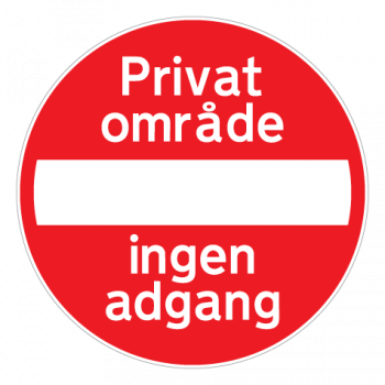 Privat område - Sticker Privat-område-004